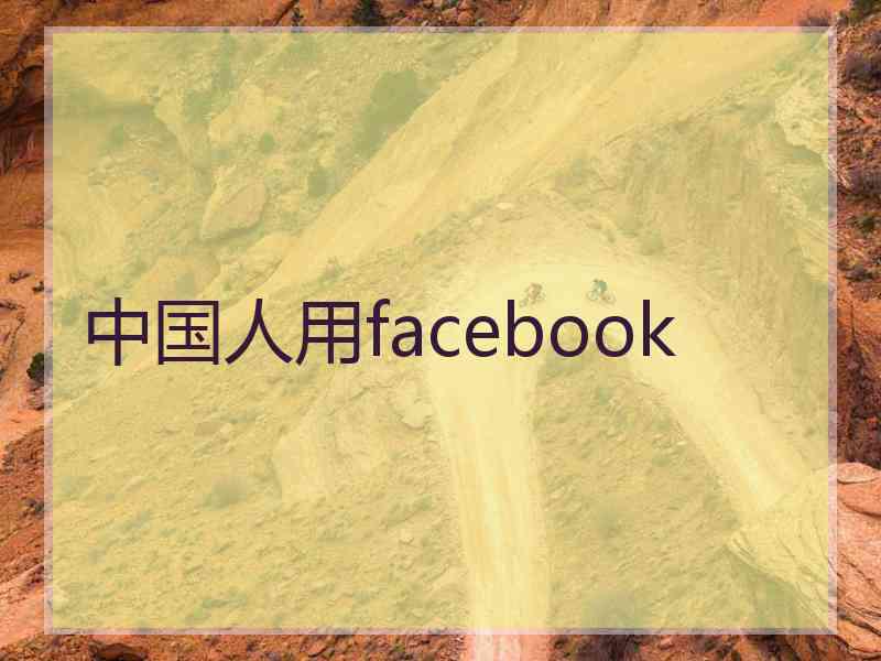 中国人用facebook